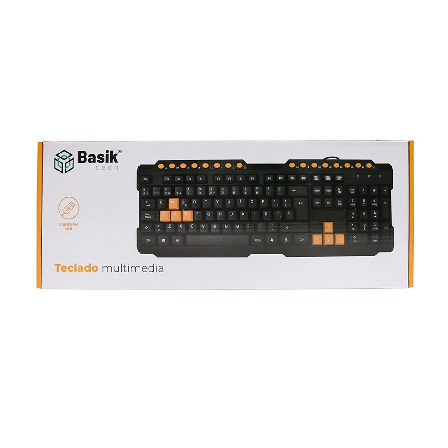 TECLADO BASIK TECH MULTIMEDIA ALÁMBRICO USB 80165
