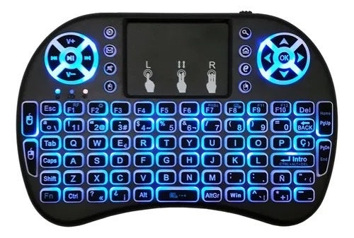 MINI TECLADO INALÁMBRICO USB TOUCHPAD RGB