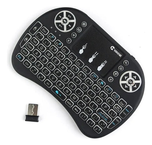 MINI TECLADO INALÁMBRICO USB TOUCHPAD RGB
