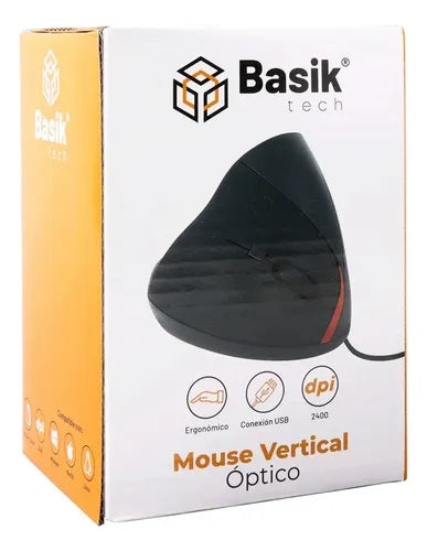 MOUSE ERGONÓMICO BASIK TECH ALÁMBRICO USB